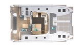 NEW Lagoon 43 Saloon and cockpit layout